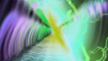 Çarpıcı bir geometrik mandala içeren soyut sanat eserleri. Yayılan kırmızı ve yeşil kareler yaratıcı projeler için mükemmel bir dinamik, modern dijital sanat arkaplanı oluşturur..