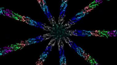 Enerjik, soyut ışık yolları, canlı renklerin dinamik bir patlaması gibi dışa doğru kıvrılır. Teknoloji, kutlama ya da geleceksel temalar için mükemmeldir..