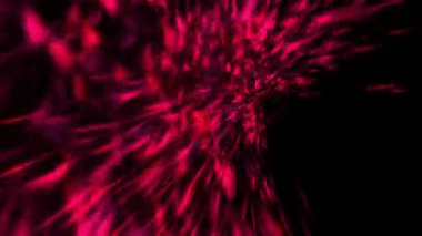 Pembe enerjinin heyecan verici hızını hisset. Pembe bir enerji fışkırıyor ve karanlık bir boşlukta çırılçıplak ilerliyor. Bu dinamik hareket gücü, heyecanı ve soyut güzelliği çağrıştırıyor..