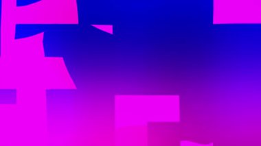 Modern tasarım için dinamik geometrik şekiller canlı mavi ve pembe eğimli arkaplanda geçiş yapar