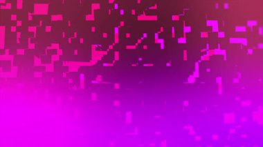 Canlı pembe ve mor gradyan, soyut dijital veri akışı ile dinamik hata efekti