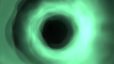 Karanlık merkezli yeşil tünel girdabı, dijital animasyon konsepti