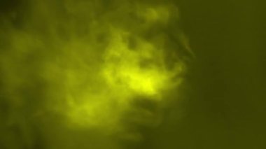 Parlak parlak merkezli parlak sarı duman, dinamik soyut hareket efektleri yaratır.