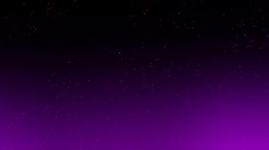 Pembe parlak parçacıklara sahip dinamik mor ve siyah gradyan enerjik ve soyut bir arkaplan yaratır..