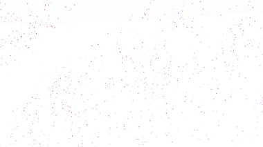 Parlayan mor konfeti serpintileri temiz beyaz bir arka plana saçılmış, kutlamalar için mükemmel.