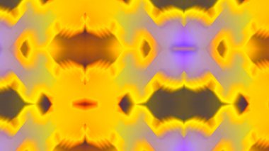 Büyüleyici kaleydoskop arka planı, canlı sarı ve mor renkler, modern tasarımlara ve yaratıcı projelere dinamik bir dokunuş eklemek için mükemmel.