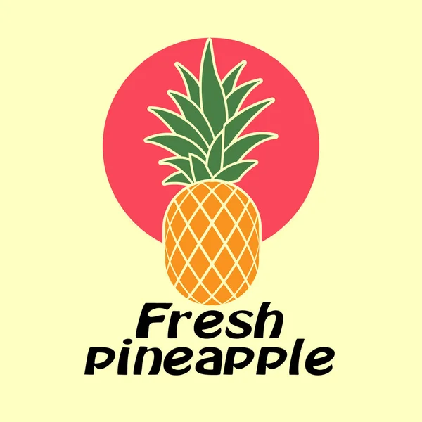 Toto Logo Kombinuje Sladkost Ananasu Nádechem Elegance Čímž Vytváří Symbol — Stockový vektor