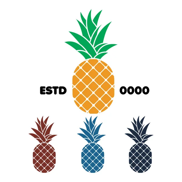 Embrassez Esprit Tropical Avec Notre Logo Ananas Captivant Symbolisant Joie — Image vectorielle