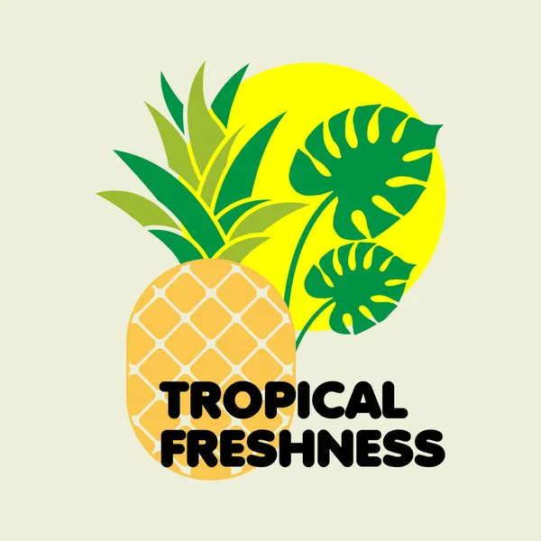 Тропический Логотип Свежесть Ананас Захватывает Суть Тропического Рая Источая Чувство — стоковый вектор