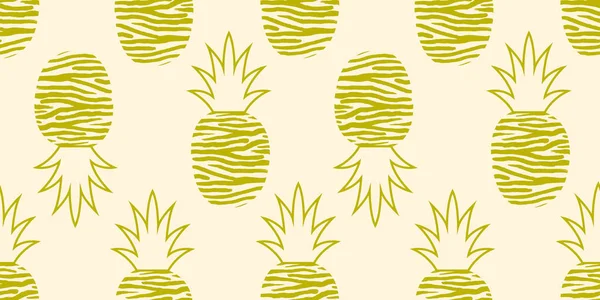 Add Touch Tropical Sweetness Your Designs Delightful Pineapple Pattern Capture — Stock Vector