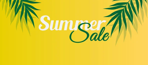 Summer Sale Banner Design Concept — Stock Vector