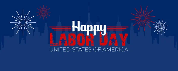 Happy Labor Day Banner Design — стоковый вектор