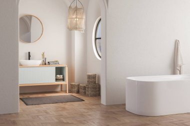 Banyo içi. 3d illüstrasyon 
