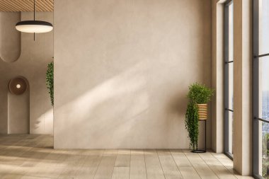 Beton duvarlı boş oda 