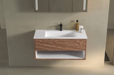 Banyo içi, 3 boyutlu resim. 