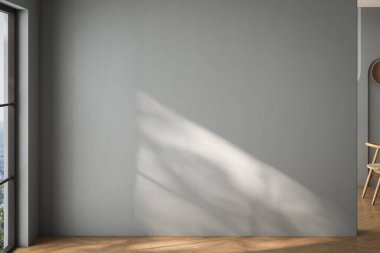 Mavi tonlu duvarlı boş oturma odası