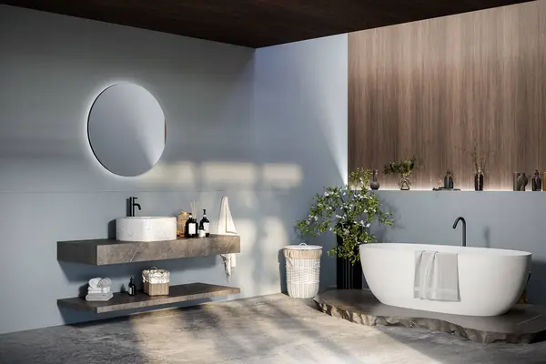 Banyo içi beyaz duvarlar ve lavabo