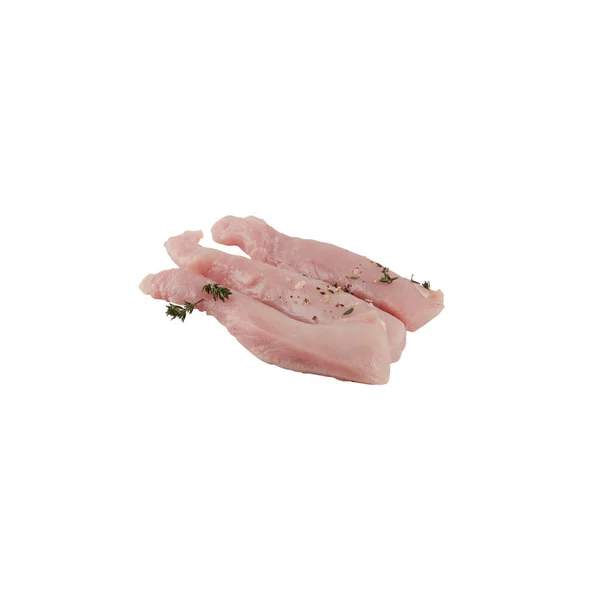 Carne Porco Fresca Isolada Fundo Branco Com Caminho Recorte — Fotografia de Stock