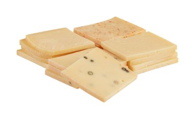 Parmigiano-Reggiano peyniri ya da parmesan peyniri beyaz arka planda izole edilmiş.