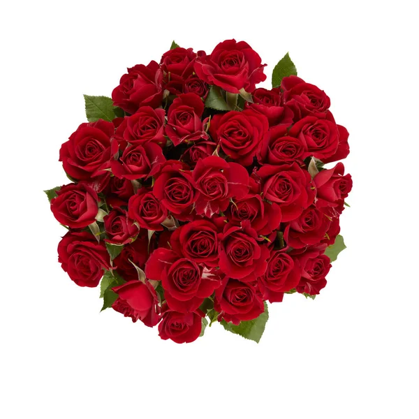 Bouquet Red Roses Thorns Take Photo Cut Out Isolated White Royalty Free Stock Images