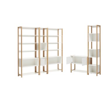 Modern ahşap dolap kırpma yolu ile beyaz zemin üzerinde izole