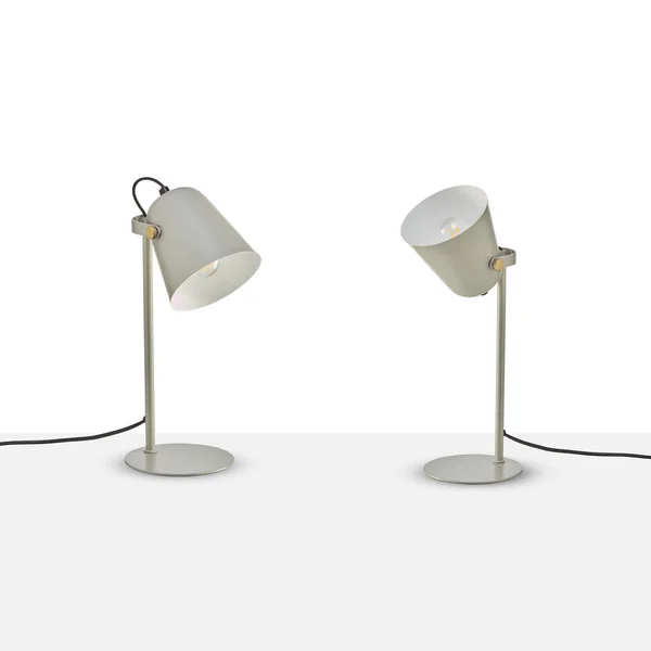 Lampe Table Lecture Décorer Chambre Isolée Sur Fond Blanc Avec — Photo