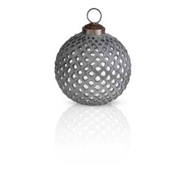 Noel süslemeleri, Noel balosu, metal, klasik alüminyum ütü kesme yolu ile beyaz arka planda izole edilmiş.