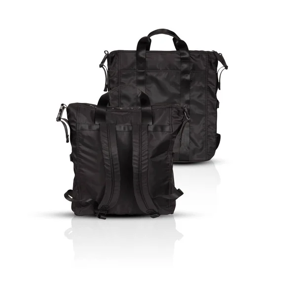 Reisetaschen Rucksack Stofftasche Schatten Overlay Isoliert Auf Hintergrund Mit Ausgeschnittenen — Stockfoto