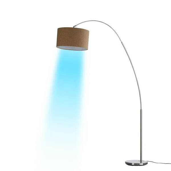 Stehlampe Isoliert Auf Weißem Hintergrund Mit Clipping Pfad — Stockfoto