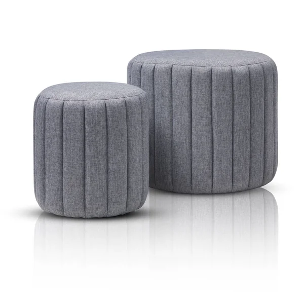 Lounge Chair Cushion Footrest Chair Furniture Isolated Clipping Path White — Stock Photo, Image