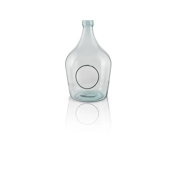 Klare Glasflasche Isoliert Auf Weißem Hintergrund — Stockfoto