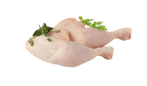 Csirkehús Fehér Háttér — Stock Fotó