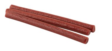 Sosis çubukları kırpma yolu ile izole edilmiş beyaz arkaplanı keser