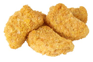 Kızarmış tavuk kırpma yolu ile izole edilmiş beyaz arkaplan