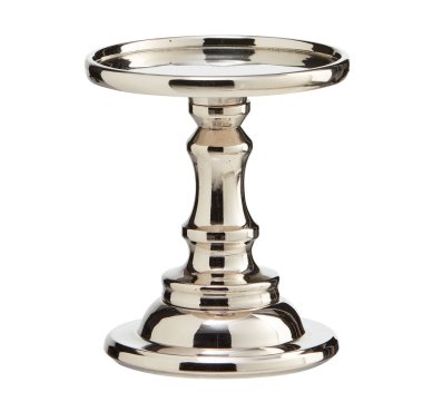 alüminyum mum tutucu kırpma yolu ile izole edilmiş beyaz arkaplanı kes