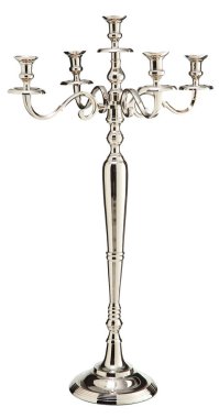 Şamdan Alüminyum Gümüş kırpma yolu ile izole edilmiş beyaz arkaplanı kes