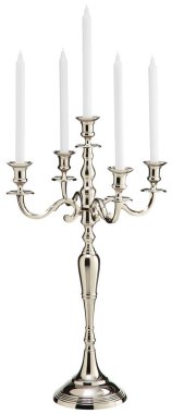 Alüminyum Vazo Mum Tutucu Avizesi kırpma yolu ile izole edilmiş beyaz arkaplanı keser