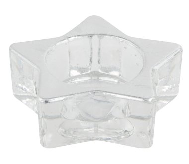 yıldız şekilli mum camı kırpma yolu ile izole edilmiş beyaz arkaplanı keser