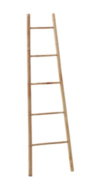 Bambu merdivenleri kırpma yolu ile izole edilmiş beyaz arkaplanı keser