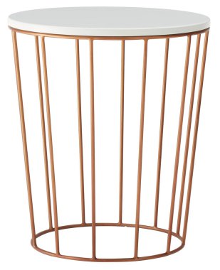 Bakır çelik çerçeve tablosu kırpma yolu ile izole edilmiş beyaz arkaplanı keser