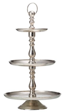 3 gıda katmanına bölünmüş alüminyum tepsi kırpma yolu ile izole edilmiş beyaz arkaplanı kes