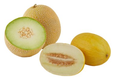 Taze kavun kırpma yolu ile izole edilmiş beyaz arkaplan