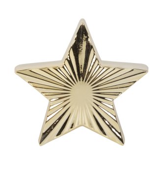 Altın yıldız kırpma yolu ile izole edilmiş beyaz arkaplanı kes