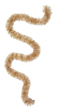 Pırıl pırıl altın renkli gökkuşağı kırpma yolu ile izole edilmiş beyaz arkaplanı keser