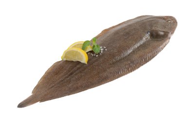 Limon dilimleri ile taze düz kesme yolu ile izole beyaz arkaplan