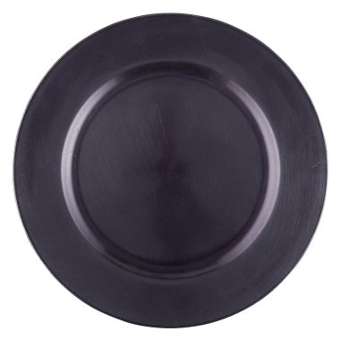 Mor alüminyum plaka üst görünümü kırpma yolu ile izole edilmiş beyaz arkaplanı kes