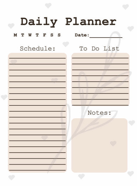 Современный дневник с деликатными, пастельными, желтыми, оранжевыми элементами. Планировщик с рисунками. Глайдер с листьями. Планировщик для девочек