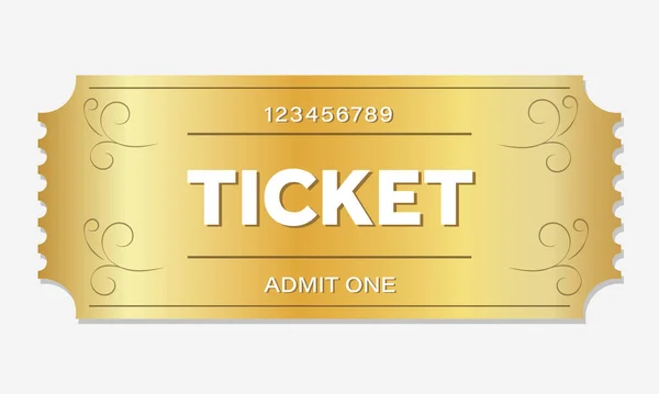 altın bilet vektör çizim