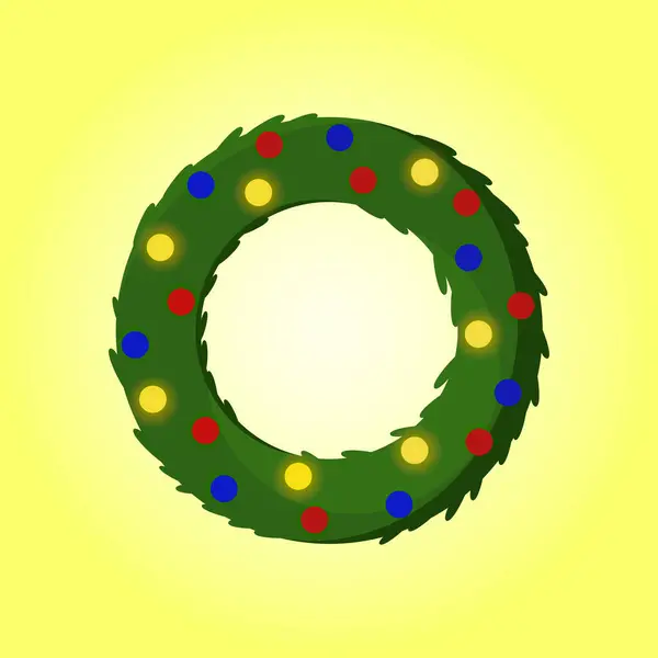 Noel çelengi vektör illüstrasyonu