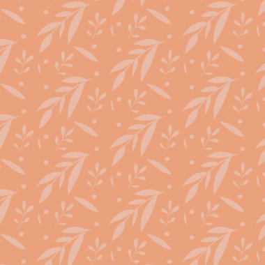 Botanik tarzında kusursuz desen. Yaprak vektörü çizimi. Halk ve modern desenler.